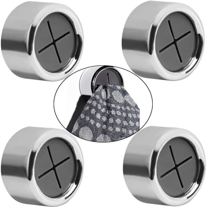 Lot de 4 Porte-Serviettes Pinces à Serviettes Pinces à Torchons Autoadhésives Sans Perçage Porte-Torchons Pince Porte-torchons Autocollante pour