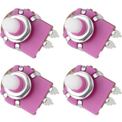 Lot de 4 Potentiomètres Réglables B500K 2 Broches 29 Mm pour Variateur de Lampe de Table