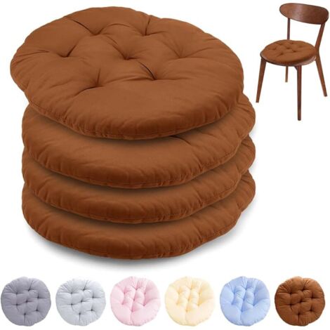 Lot de 4 pour chaises de Cuisine fabriqués, Coussin de Siège Rond Confortable, Coussins de Chaise de Cuisine 40x40 cm, Rembourrage en éponge et, pour Salle à Manger, Salon, Chambre d'étude