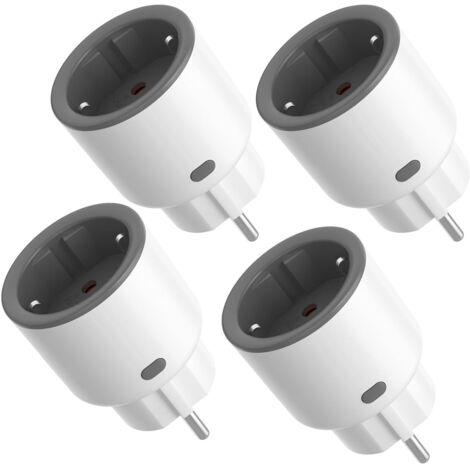Lot de 4 prises intelligentes WiFi 16A (type F/E), prise de courant