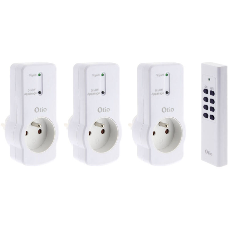 Zenitech - Pack 3 prises télécommandées - Blanc