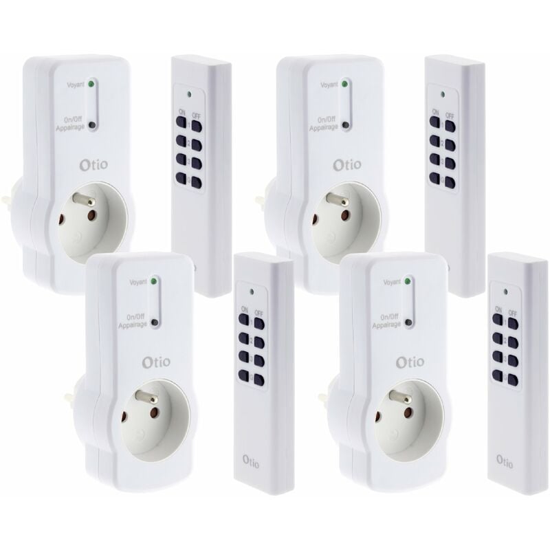 Zenitech - Lot de 4 prises télécommandées - Blanc