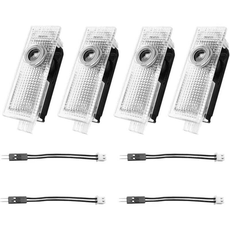 Roleader - Lot de 4 projecteurs de logo led pour portière de voiture, éclairage d'entrée bmw, compatible avec bmw Série 1 2 3 4 5 6 7 X1 X2 X3 X4 X6