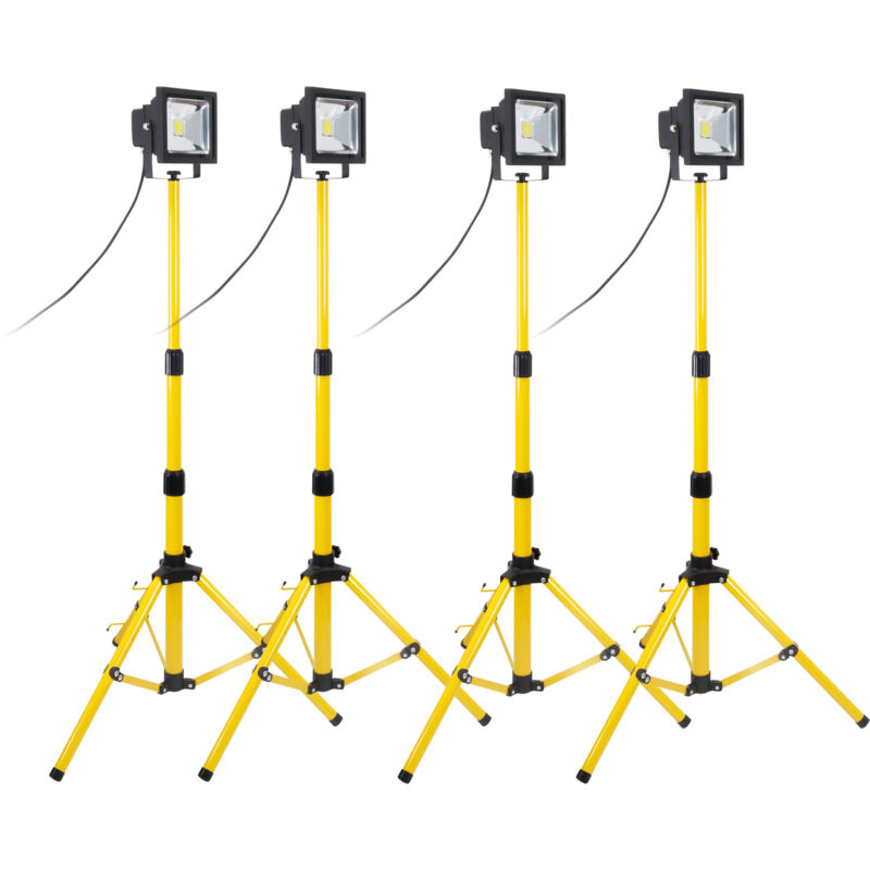 Lot de 4 Projecteurs led 20W Jaune Chantier - IP65 ce Lot de 4 Projecteurs led 20W Jaune Chantier - IP65 ce