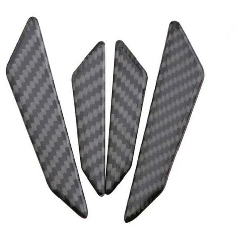 Lot de 4 protections latérales de porte de voiture universelles - Fibre de carbone