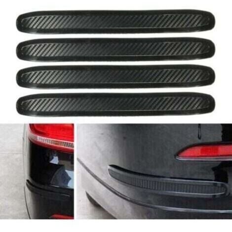 Lot de 4 protections pare-chocs carbone universelles anti-rayures auto SUV, bandes caoutchouc 27x3 cm fixation forte