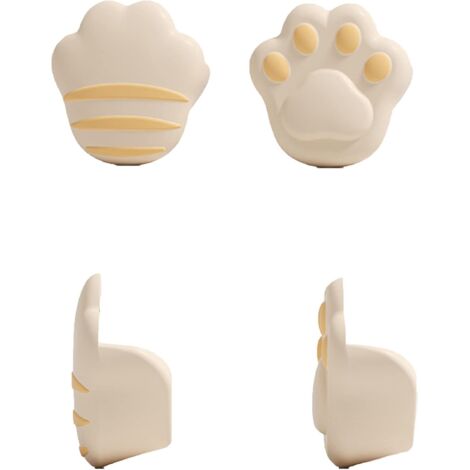 Lot de 4 protège-coins de table en forme de patte de chat, protections d'angle mignonnes pour bébés et enfants (beige)