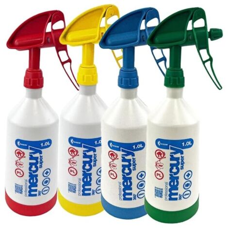 Lot de 4 Pulvérisateurs à main - MERCURY PRO - Pulvérisateurs 1 L
