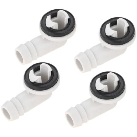 Lot de 4 raccords de tuyau de vidange en plastique pour climatiseur AC et kit de bague en caoutchouc