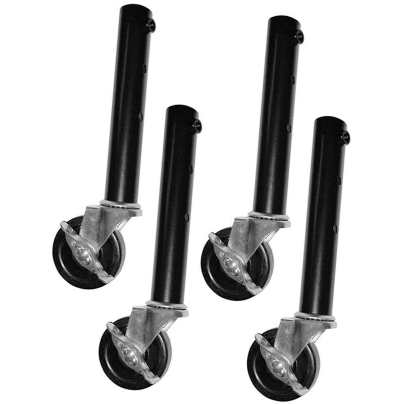 Lot de 4 rallonges de Pieds de Table avec roulettes, faciles à Installer, rehausseurs de Table pliants for Commode, Armoire de Bureau, 51 cm(27cm)