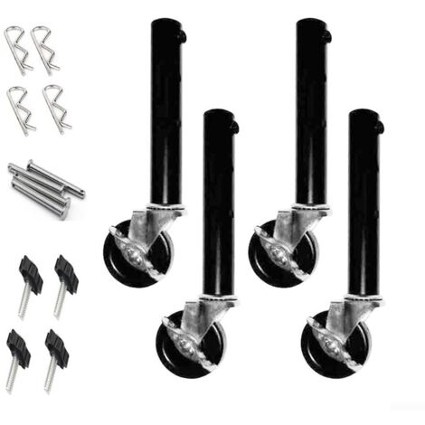Lot de 4 rallonges de roulettes pour tables pliantes avec pieds en caoutchouc pour plus de stabilité