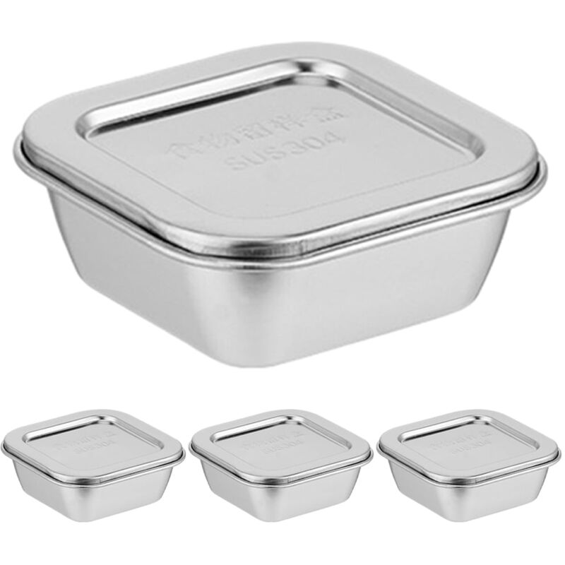 Feiyue - Lot de 4 récipients alimentaires avec couvercles hermétiques pour salade de fruits, récipients de rangement pour la cuisine