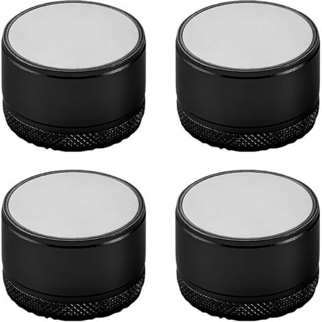 Lot de 4 Rehausseur de Meubles Réglable Métal, Rehausseur Pieds de Lit, Pieds de meubles pour Chaise, Table, Canapé, Caisson, Armoire de salle de bain, Noir, hauteur de 2.7cm-4cm, diamètre 40mm