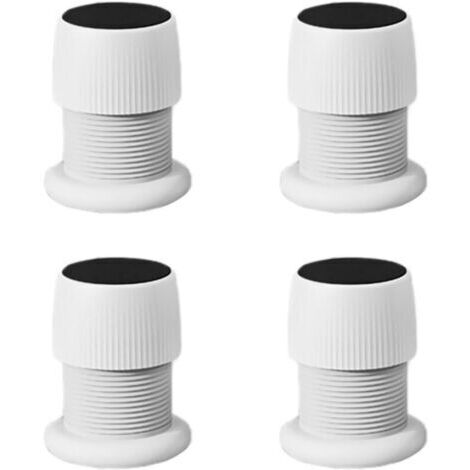 Lot de 4 rehausseurs de lit réglables 4,1 cm – Plastique ABS résistant – Coussin en mousse anti-bruit – Pour canapés et lits