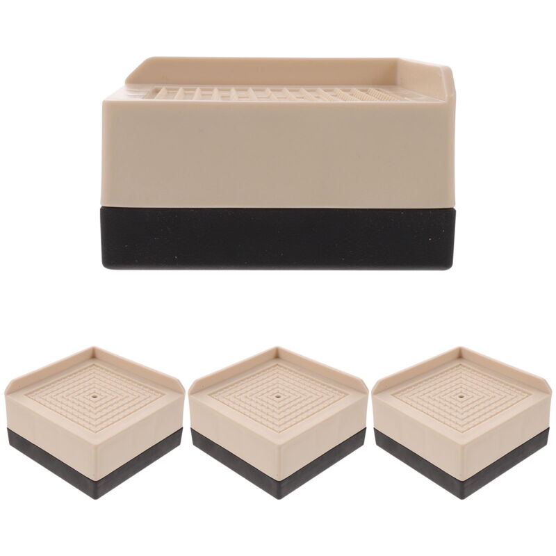Lot de 4 rehausseurs de lit, rehausseurs de meubles, rehausseurs de hauteur pour table de bureau, élévateurs de meubles robustes
