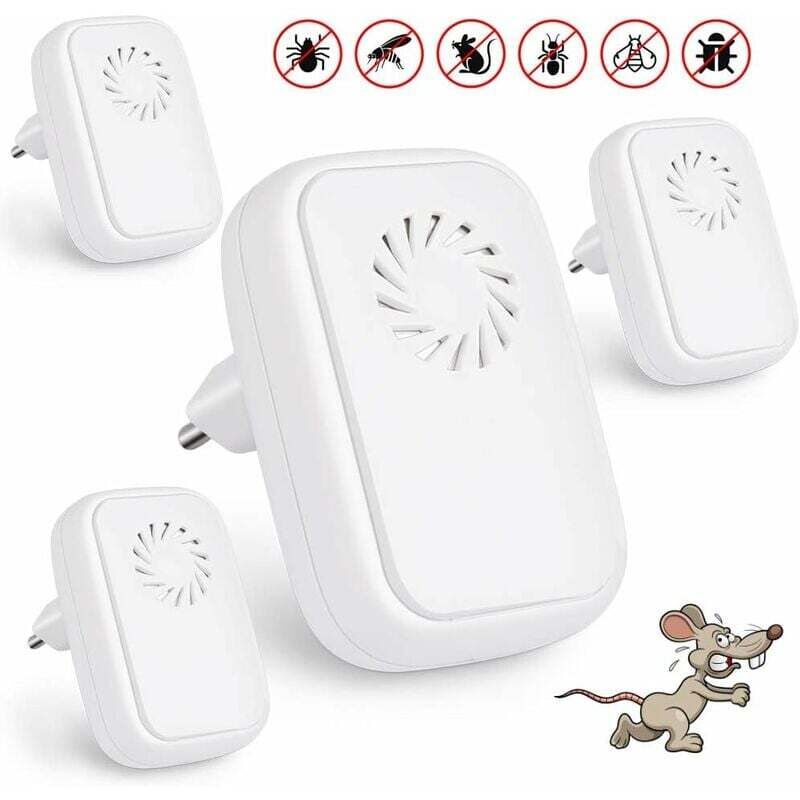 Sunxury - Lot de 4 répulsifs à ultrasons anti-moustiques à ultrasons répulsifs pour reptiles insectes électrique, ultrasons pour insectes