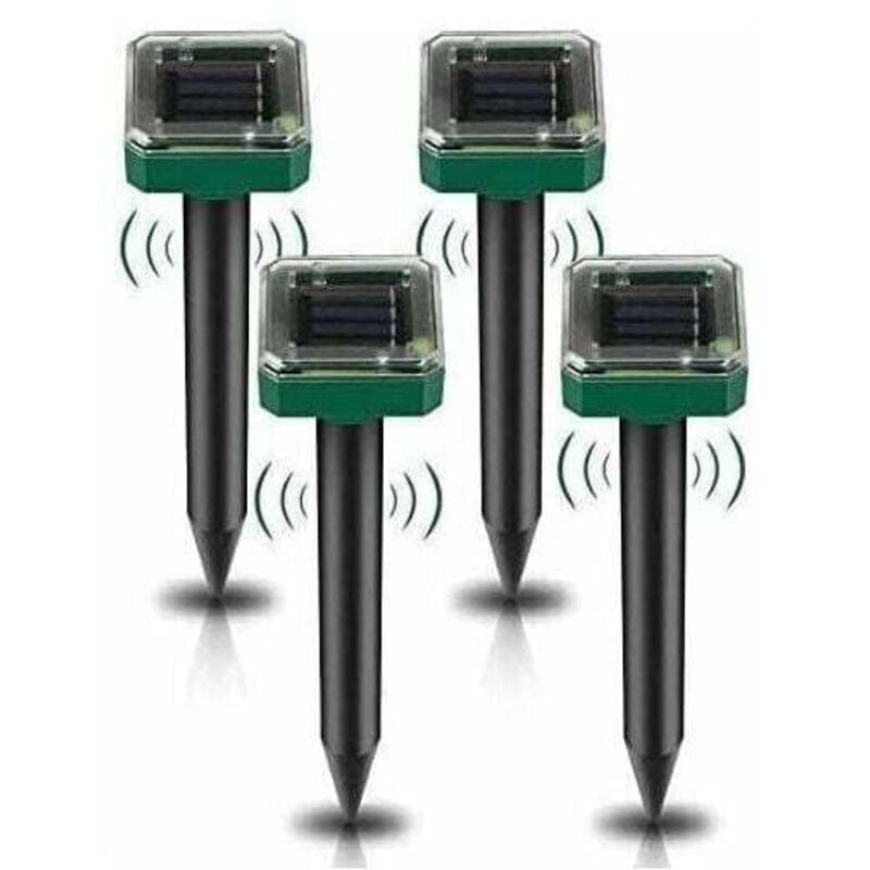 Lot de 4 répulsifs solaires à ultrasons pour souris, répulsif carré pour souris