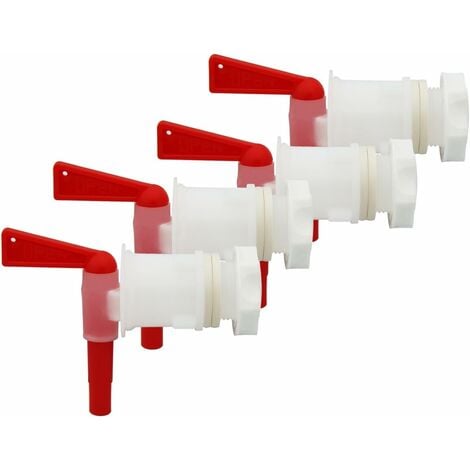 Lot de 4 robinets en plastique pour seau d'embouteillage pour bière artisanale