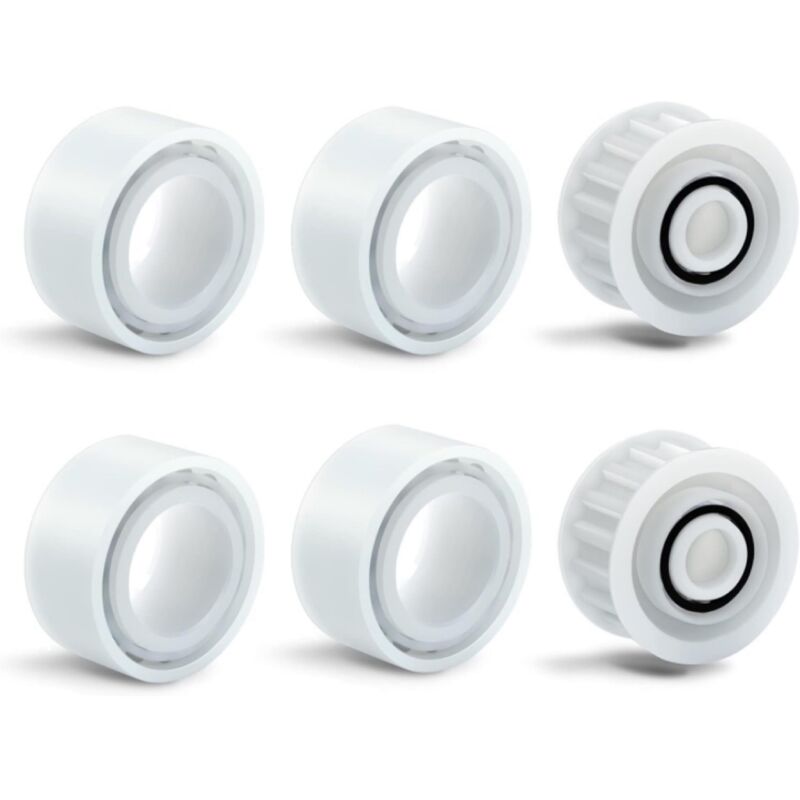 Shining House - Lot de 4 Roues de Guidage de Rechange pour Nettoyeur de Piscine avec 2 Engrenages de Poulie pour Maytronics pour Accessoire de
