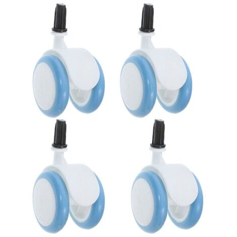 Lot de 4 roues universelles de rechange en plastique et caoutchouc pour trotteur bébé, compatible avec les chaises hautes, les