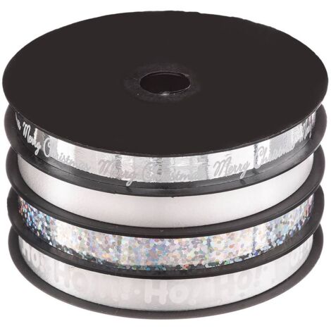 Lot de 4 rouleaux de bolducs 10mm l.5 m rouge or argent - Feeric lights & christmas
