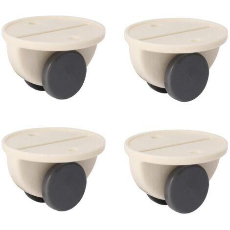 Lot de 4 roulettes auto-adhésives, non pivotantes, absorption des chocs, sans perçage, pour meubles, boîte de rangement, conteneur, étagère de déménagement(Taille: 3 x 2 cm)