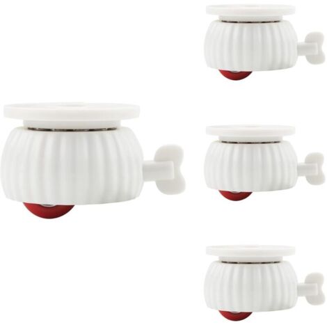 Lot de 4 roulettes auto-adhésives pour meubles, boîtes de rangement, poulie universelle en acier inoxydable, roulettes pivotantes à 360°