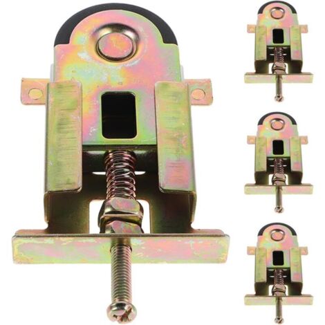 Lot de 4 Roulettes Coulissantes pour Porte de Placard 40 MM Poulies en Acier Robuste Système Silencieux pour Portes de Placard