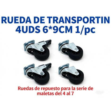 Lot de 4 roulettes pivotantes de rechange, adaptées aux cages pour chiens de taille 4 à 7, roues de transport universelles robustes de 6 x 9 cm, adaptées aux cages et chenils pour animaux de compagnie