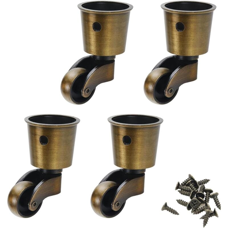 Cyslmuk - Lot de 4 roulettes universelles de type tasse massif haute capacité de charge pour meubles, costumes, lits