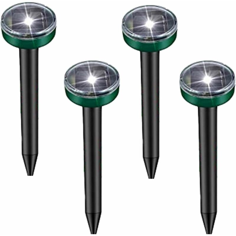 Lot de 4 répulsifs solaires à ultrasons pour souris, répulsifs à ultrasons pour souris chat, répulsifs solaires pour souris-BDD