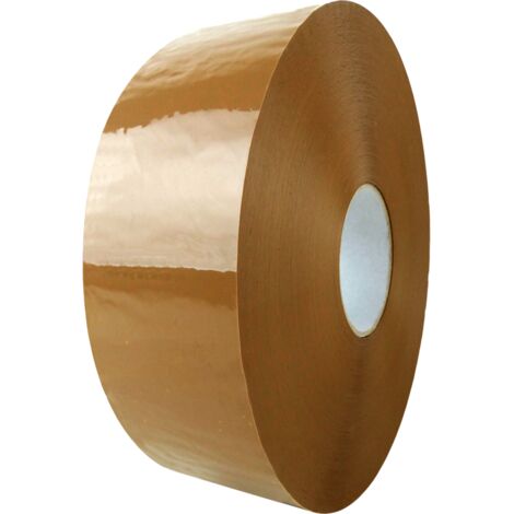 Lot de 4 Ruban adhésif hotmelt machine 75 mm x 1000 M havane