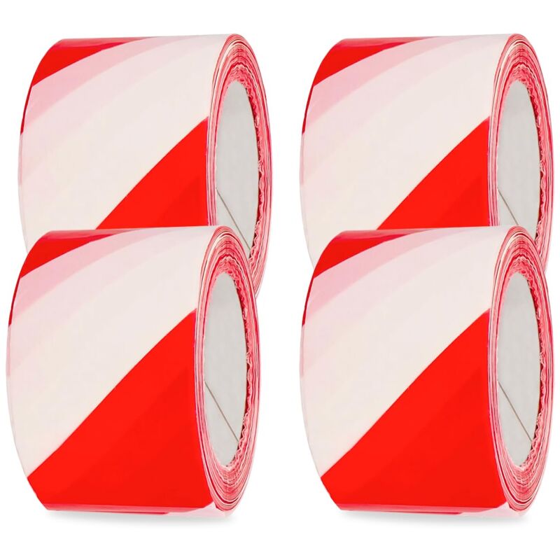 Gabrielle - Lot de 4 Rubans de marquage 4 Rubans de 18 m de longueur x 45 mm de largeur Ensemble de Rubans de signalisation pour délimiter des zones