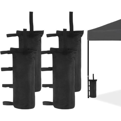 Lot de 4 Sac de Lestage pour Tonnelle Poids, Sac de Poids pour Tonnelle 20  50cm Sac Lestage Épaissir, Leste pour Pied de Tonnelle en Oxford 600D pour Auvent, Tente, Tonnelle, Mobilier D'extérieur