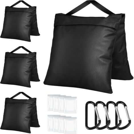 Lot de 4 Sac de Sable Résistants, 58x26cm Sacs de Lestage,pour Renforcer Lestage, Sac de Sable pour Tente, Parasol