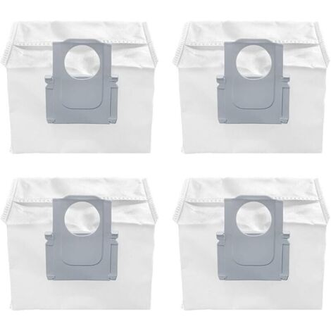 Lot de 4 Sacs à Poussière pour aspirateur Roborock S8+/ S8 Pro Ultra/ S7 MaxV Ultra/ S7 Pro Ultra/ Q7+ / Q7 Max+/ Q5+ Aspirateur S