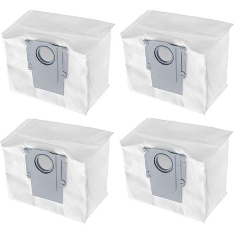 Lot de 4 Sacs à Poussière pour aspirateur Roborock S8+/ S8 Pro Ultra/ S7 MaxV Ultra/ S7 Pro Ultra/ Q7+ / Q7 Max+/ Q5+ Aspirateur S