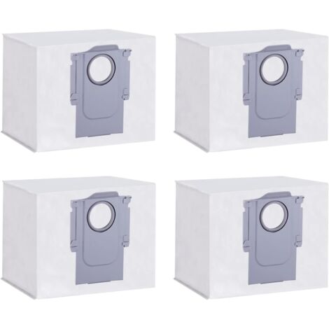 Lot de 4 sacs à poussière pour Roborock S8+/ S8 Pro Ultra/ S7 MaxV Ultra/ S7 Pro Ultra/ Q7+/ Q7 Max+/ Q8 Max+/ Q5 Pro+ Station d'aspiration d'aspirateur, sacs de rechange pour aspirateur