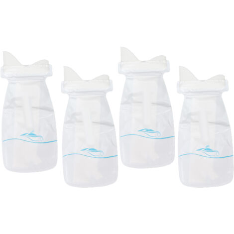 Lot de 4 sacs à urine jetables, étanches et unisexes, compacts, portables et pratiques pour les toilettes extérieures.