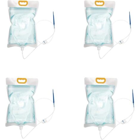 Lot de 4 sacs d'arrosage automatique pour plantes avec grande capacité de 3,5 l et débit réglable, pour plantes en pot, intérieur et extérieur, accessoires de maison