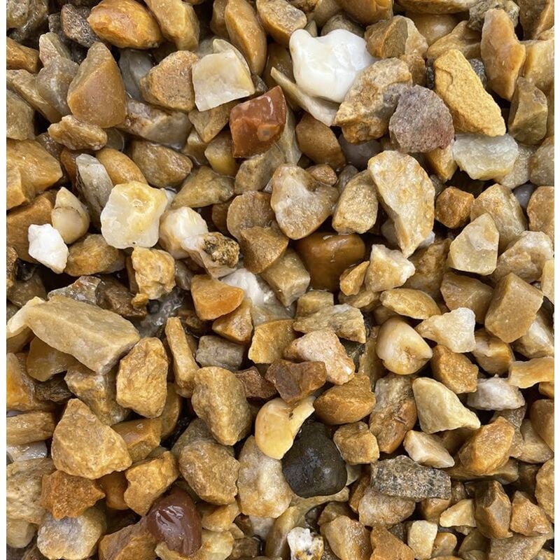 King Matériaux - Lot de 4 sacs de +/- 20 kg - Gravier Jaune 6/10