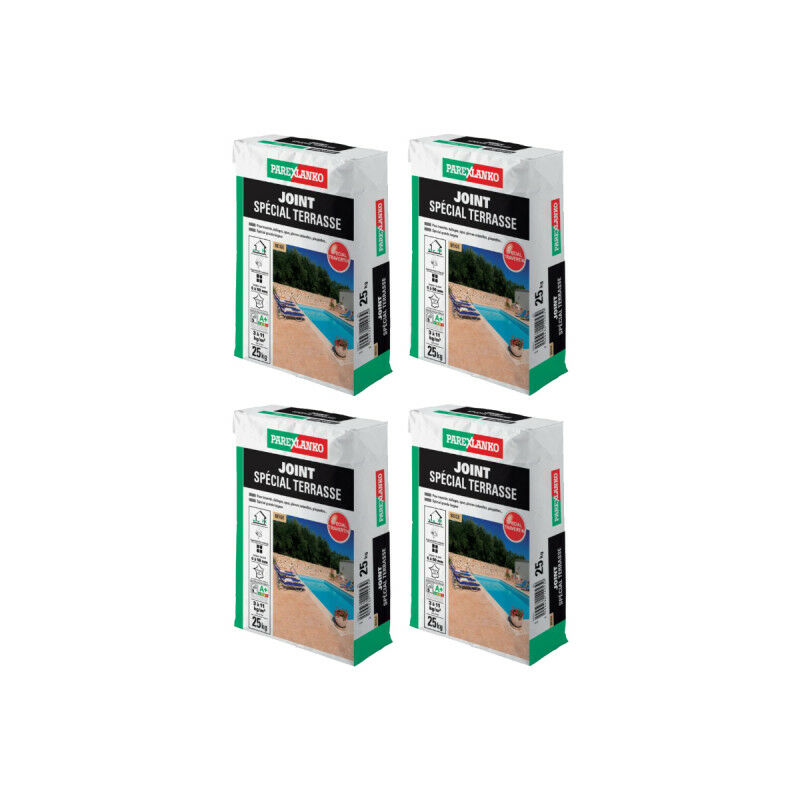 Lot de 4 sacs de joint spécial terrasse Parexlanko Beige - 100kg