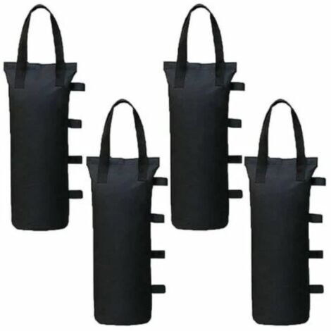 Lot de 4 sacs de lestage pour stabiliser gazébo, tonnelle, pavillon, pieds de tente, auvent et parasol avec du sable.