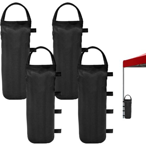 Lot de 4 Sacs de lestage, Tissu Oxford 420D, Coutures renforcées, Ouverture large, Pour tonnelle et parasol
