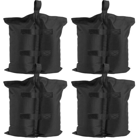 Tectake – Lot de 4 poids Saborra pour tonnelle – Remplissage 8 kg – Dimensions 36 x 0,5 x 33 cm – Sangles de transport confortables