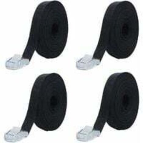 Lot de 4 sangles de fixation 2M pour sangles de tension, idéales pour la fixation au porte-vélos, porte-bagages arrière de voiture, sangles de serrage pour vélo, dégagement rapide, sangle d\'arrimage 
