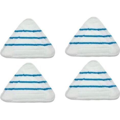 Lot de 4 serpillères de rechange pour nettoyeur vapeur triangulaire pour H2O X5