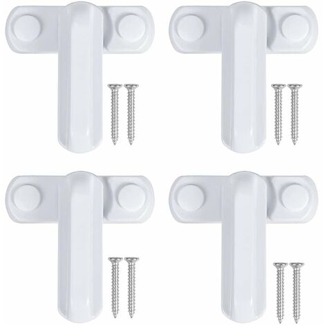Lot de 4 Serrure de Fenêtre en Alliage D'aluminium Loquets Bloque pour Portes Placards Fenêtres avec Vis