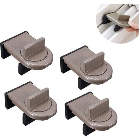 Lot de 4 serrures de sécurité pour fenêtre coulissante réglable, porte coulissante réglable, protection pour enfants, serrure de sécurité pour fenêtres