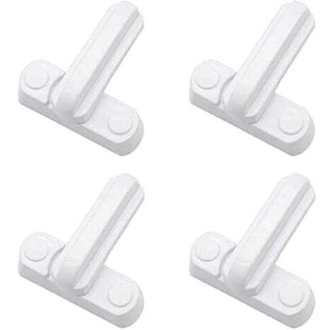 Lot de 4 Serrures Loquets Bloque Poignee Sécurité Domestique Supplémentaire Remplacement Pour Maison Portes Placards Fenêtres